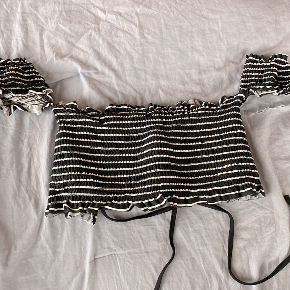 Black & White Bikini Top